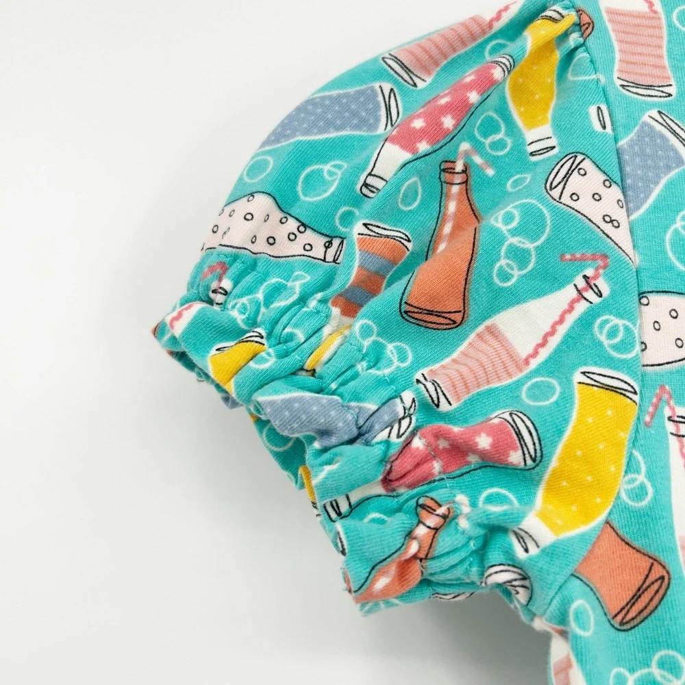 Matilda Jane Girls Soda Pop Lightful Print Smocked Waist‎ Twirly Dress Size 6
